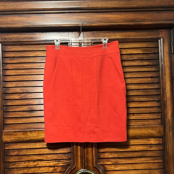 Anne Klein Vibrant Poppy Color Women’s Pencil Skirt Size 8 - Picture 1 of 7